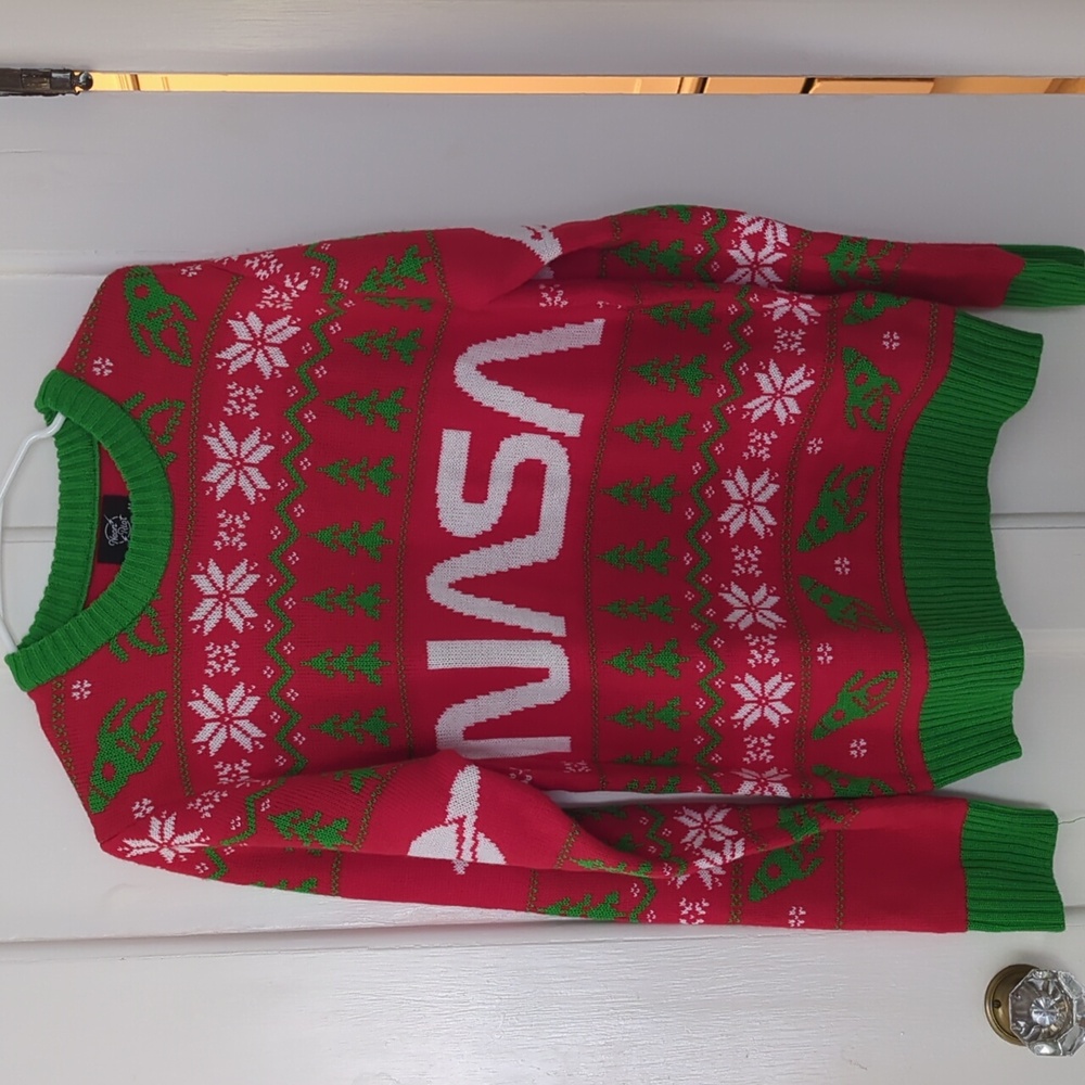 Men's NASA Ugly Christmas Sweater Size Medium